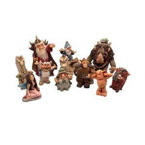 Fantasy Creature‎ Figurines Set Mythical Fairie Dragon Wizard Mystical 10 Piece